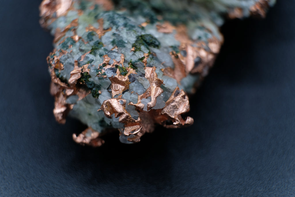 Native Copper, Quartz, Calcite, Epidote