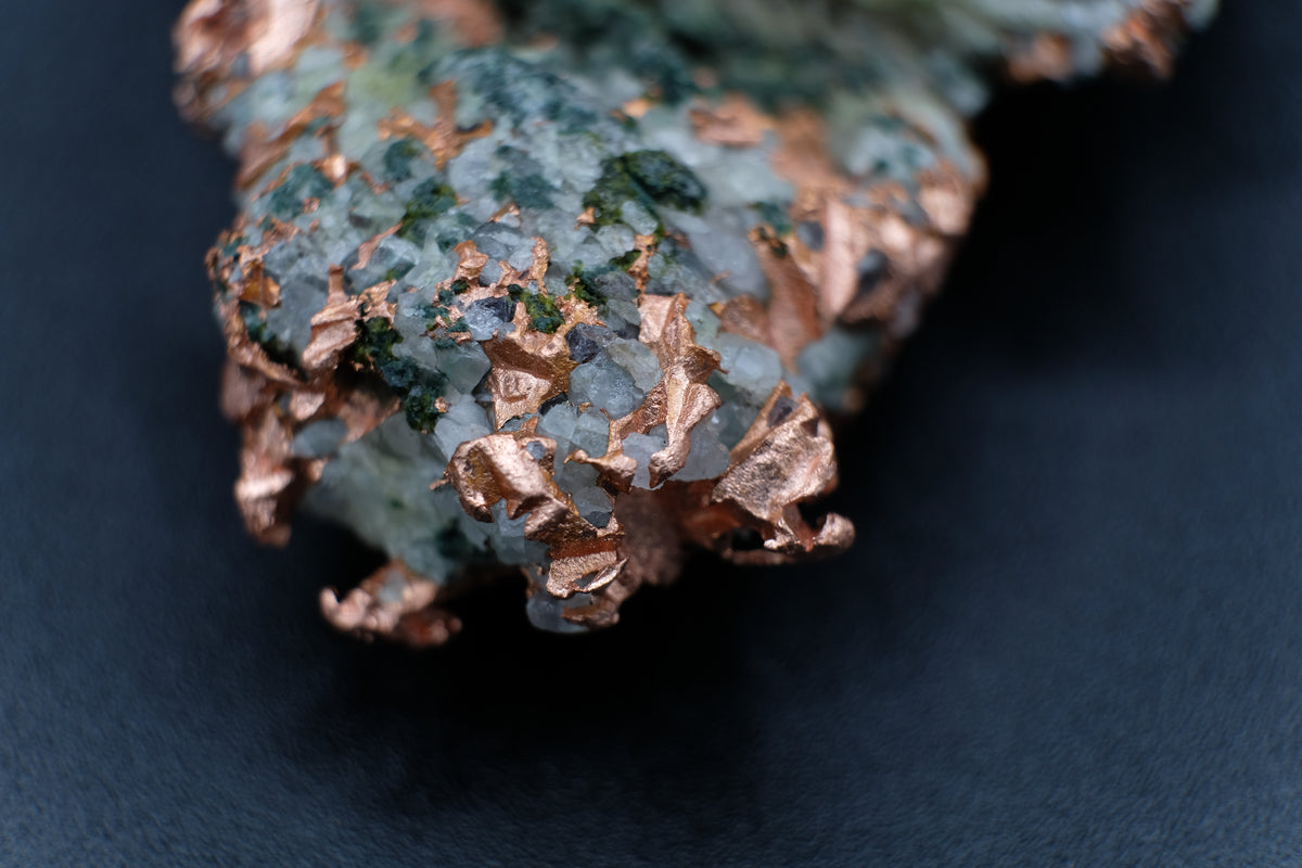 Native Copper, Quartz, Calcite, Epidote