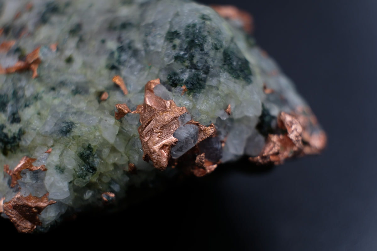 Native Copper, Quartz, Calcite, Epidote