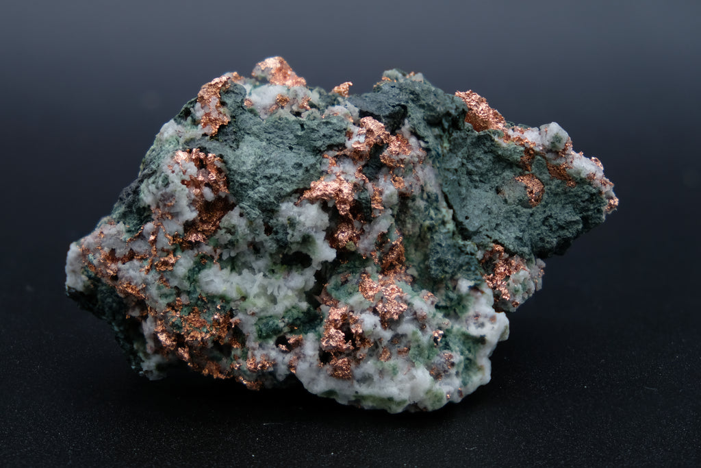 Native Copper, Quartz, Calcite, Epidote