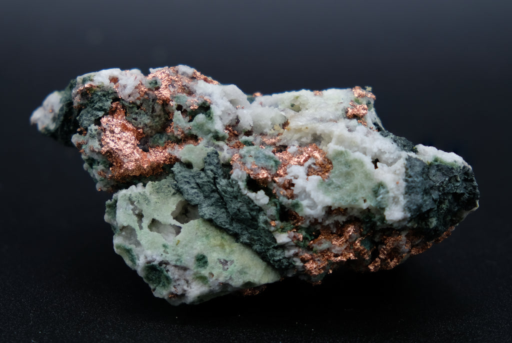 Native Copper, Quartz, Calcite, Epidote