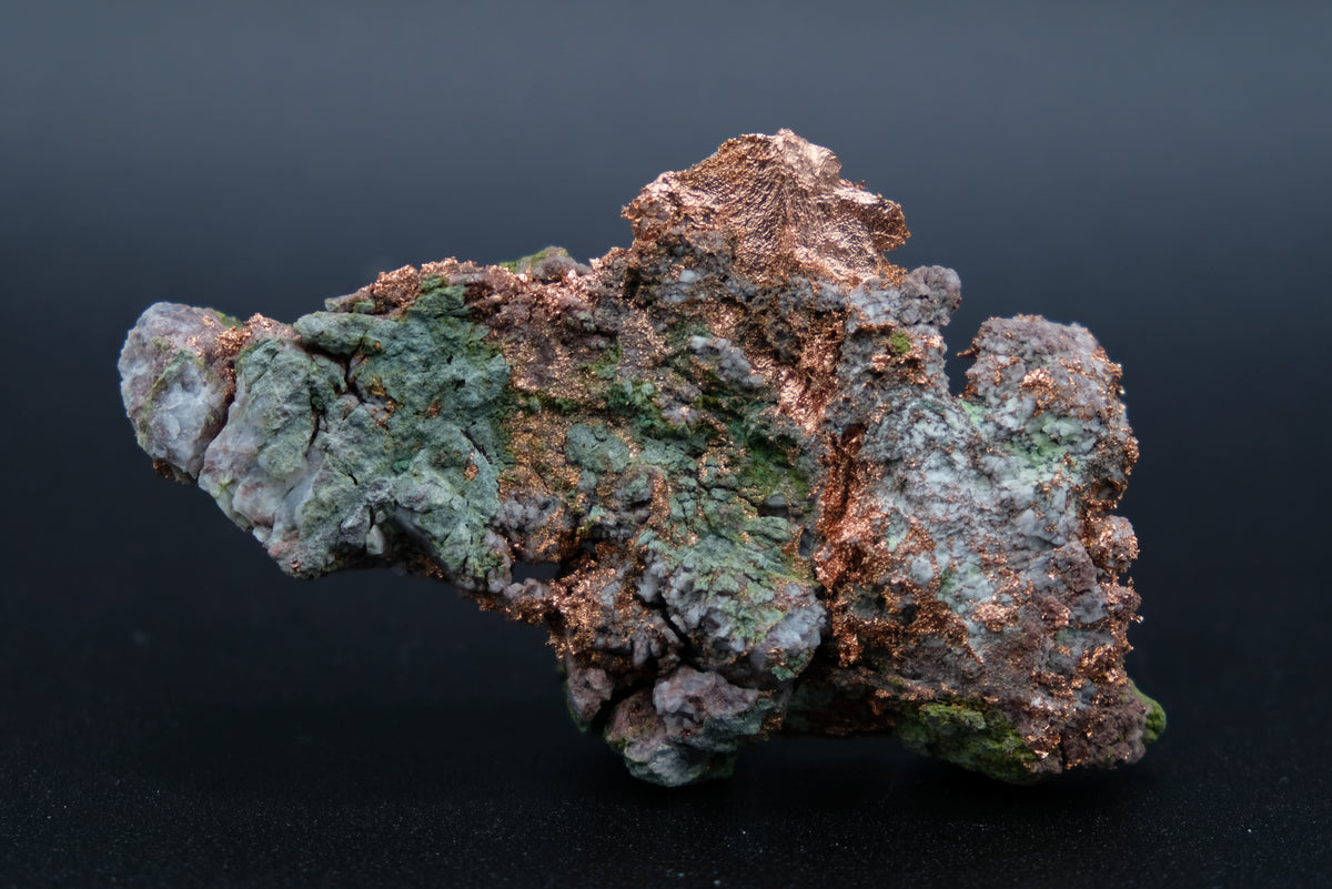 Native Copper, Quartz, Calcite, Prehnite, Epidote