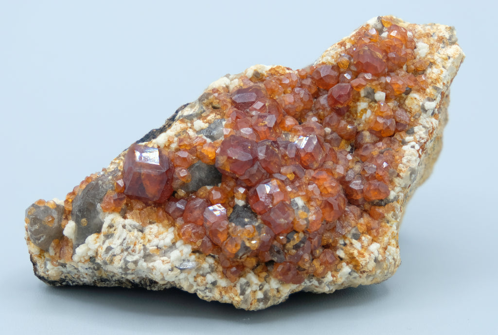 Spessartine Garnet, Smoky Quartz