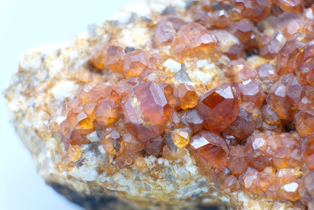 Spessartine Garnet, Smoky Quartz